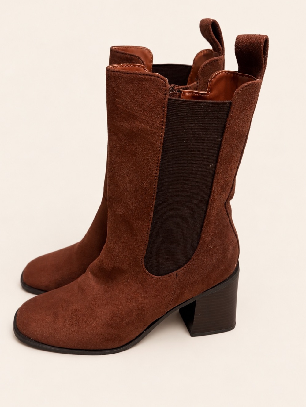 C Comfort Brown Faux Suede Chelsea Boots – Size 10